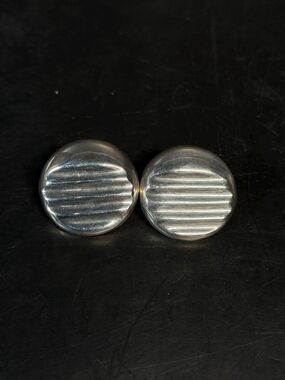 Taxco Mexico 925 Sterling Silver Large Dome Stud Earrings TA 41